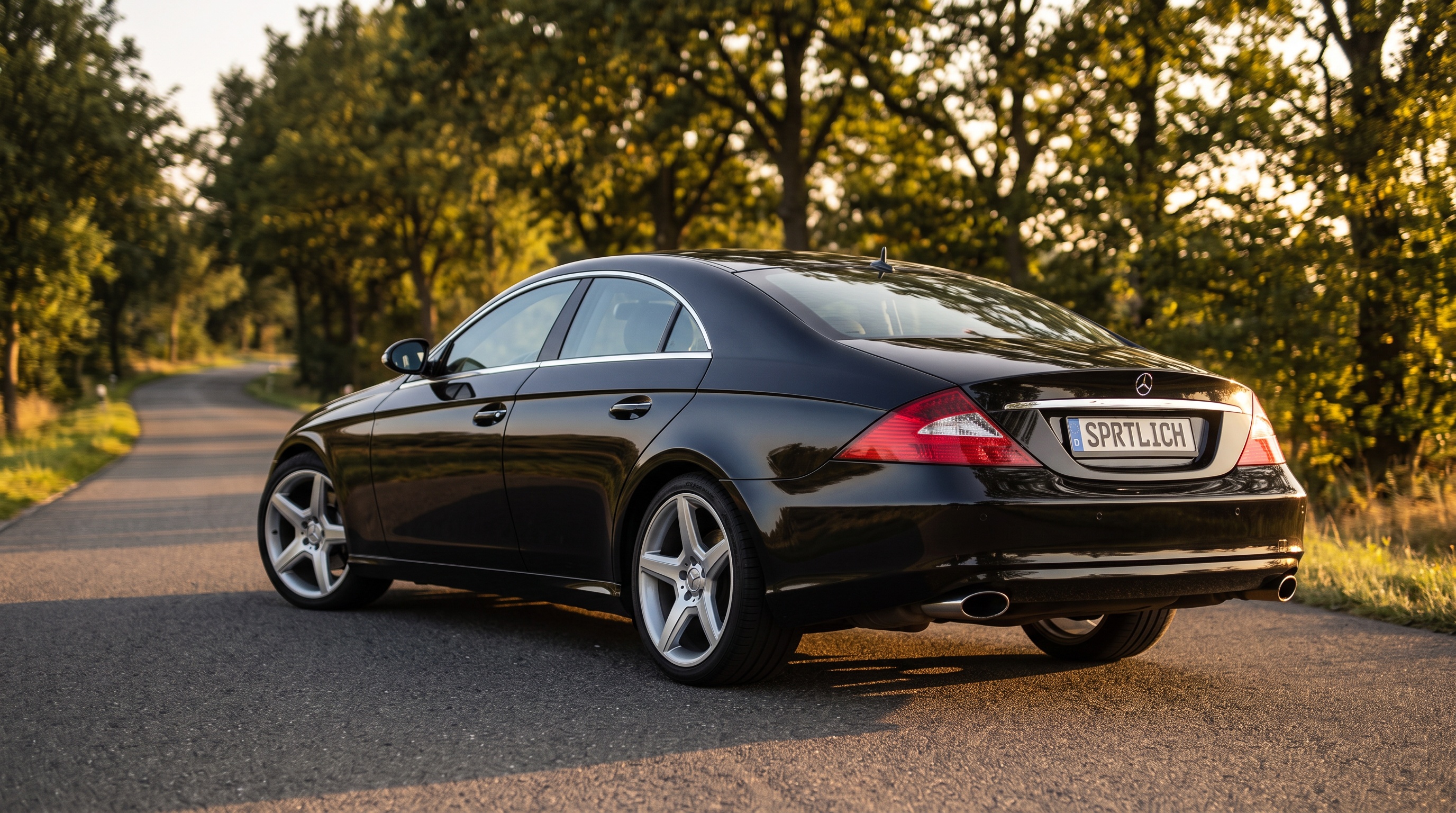 C219 rear three-quarter view