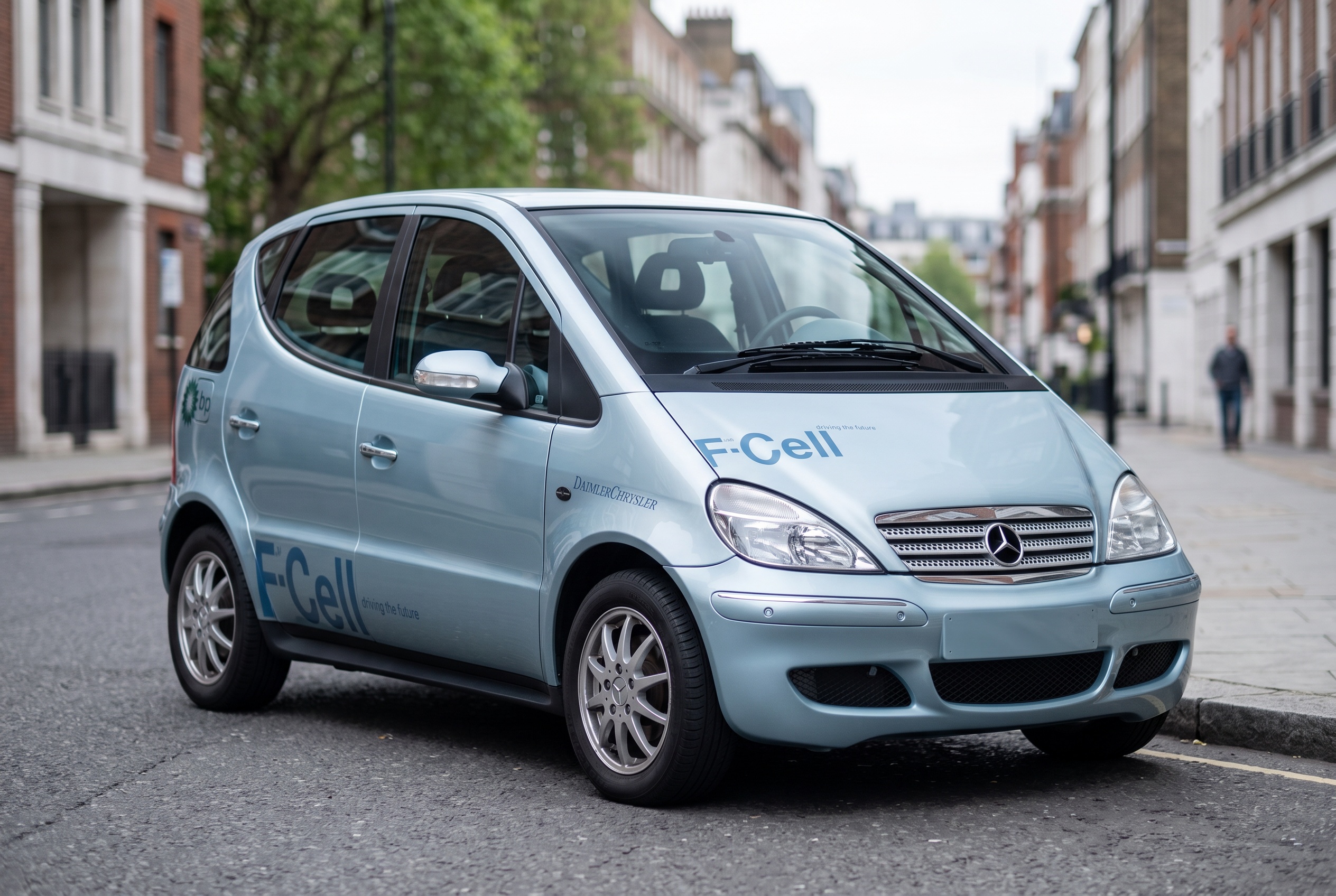 First-generation A-Class F-CELL parked on a city street