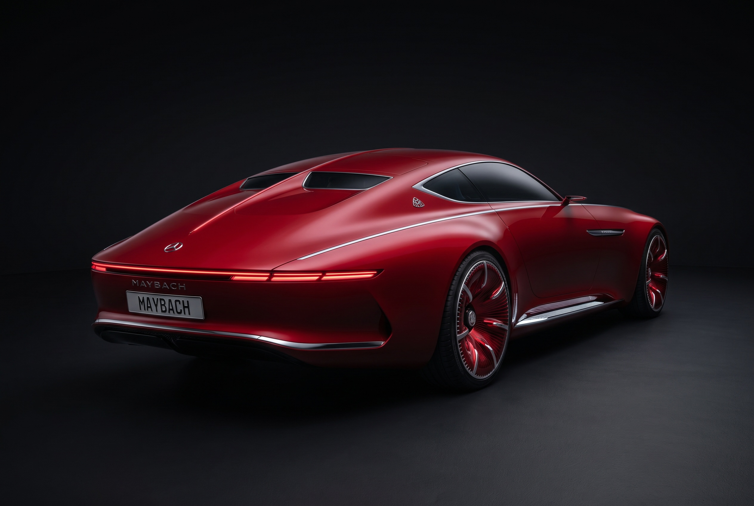 Rear three-quarter of the Vision Mercedes-Maybach 6