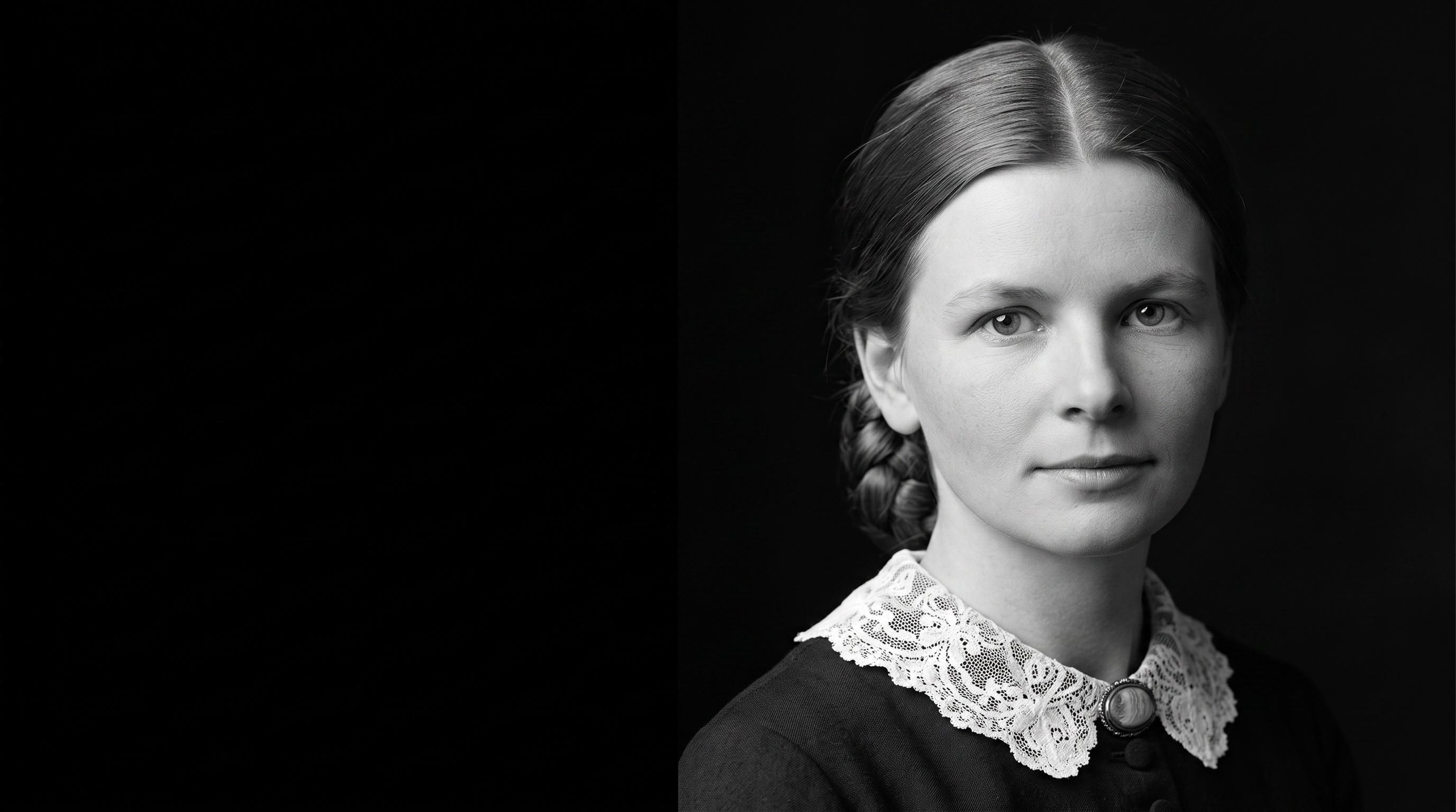 Bertha Benz — biography-cover portrait against black