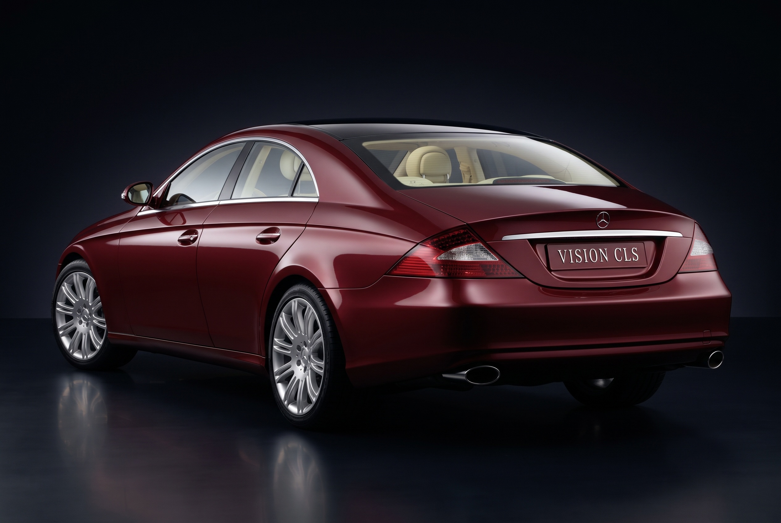 Rear of the Vision CLS with VISION CLS plate