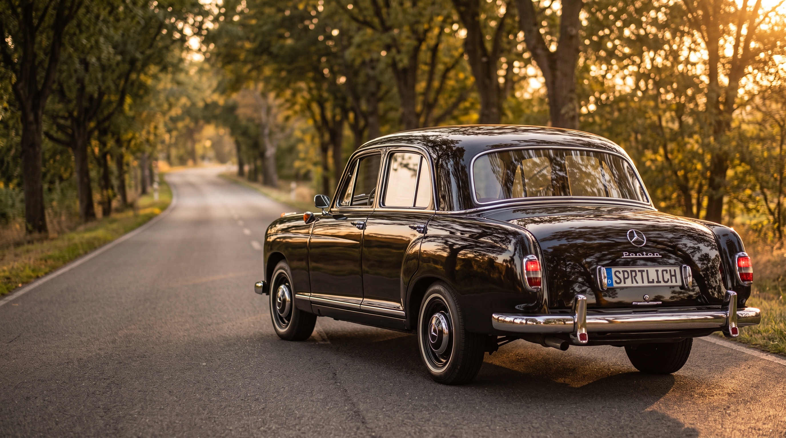 W105 rear three-quarter view
