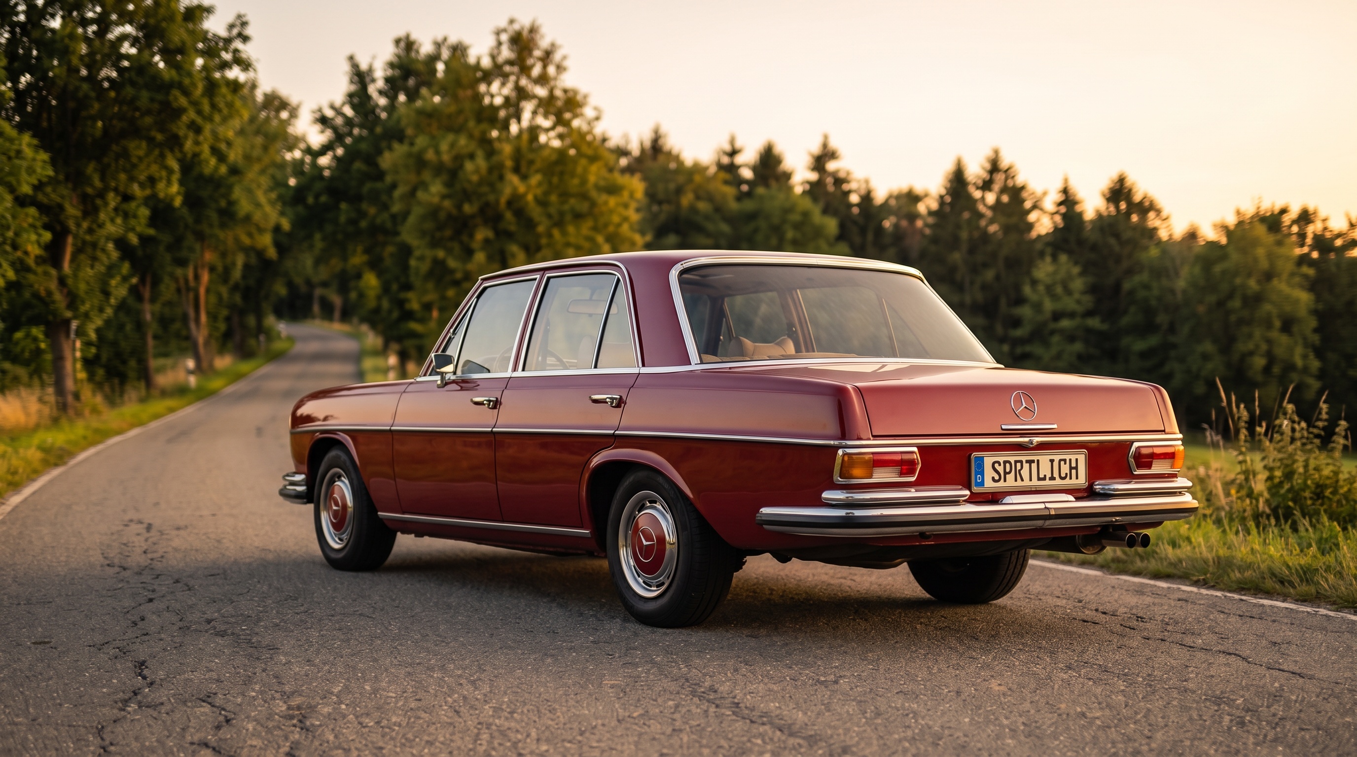 W108 rear three-quarter view