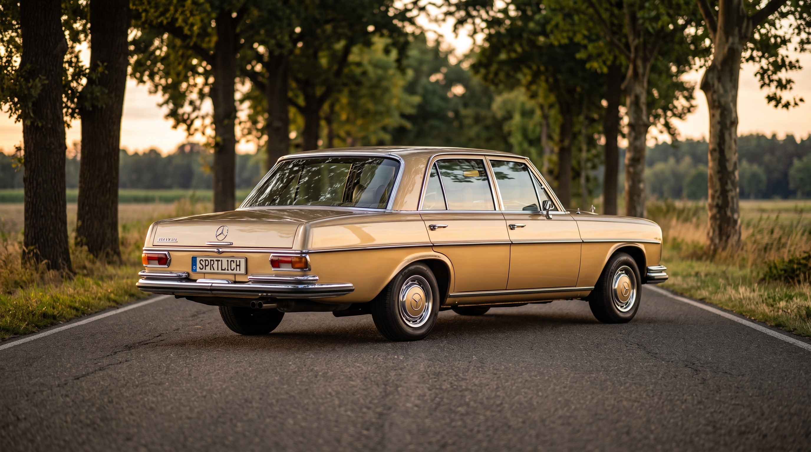 W112 rear three-quarter view