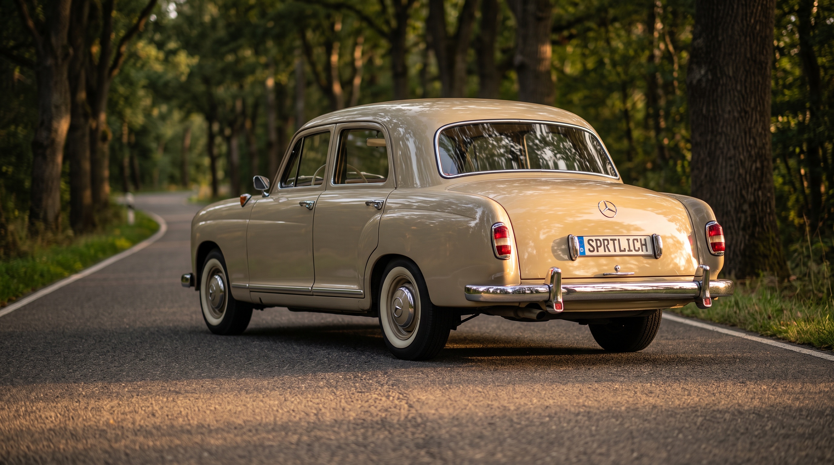 W120 rear three-quarter view