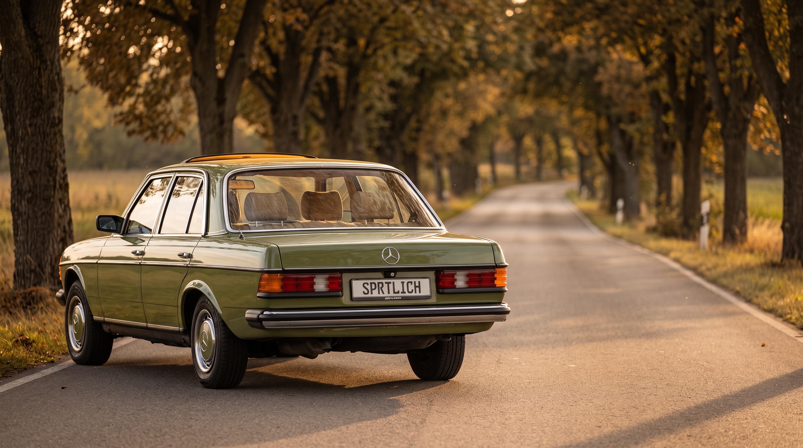 W123 rear three-quarter view