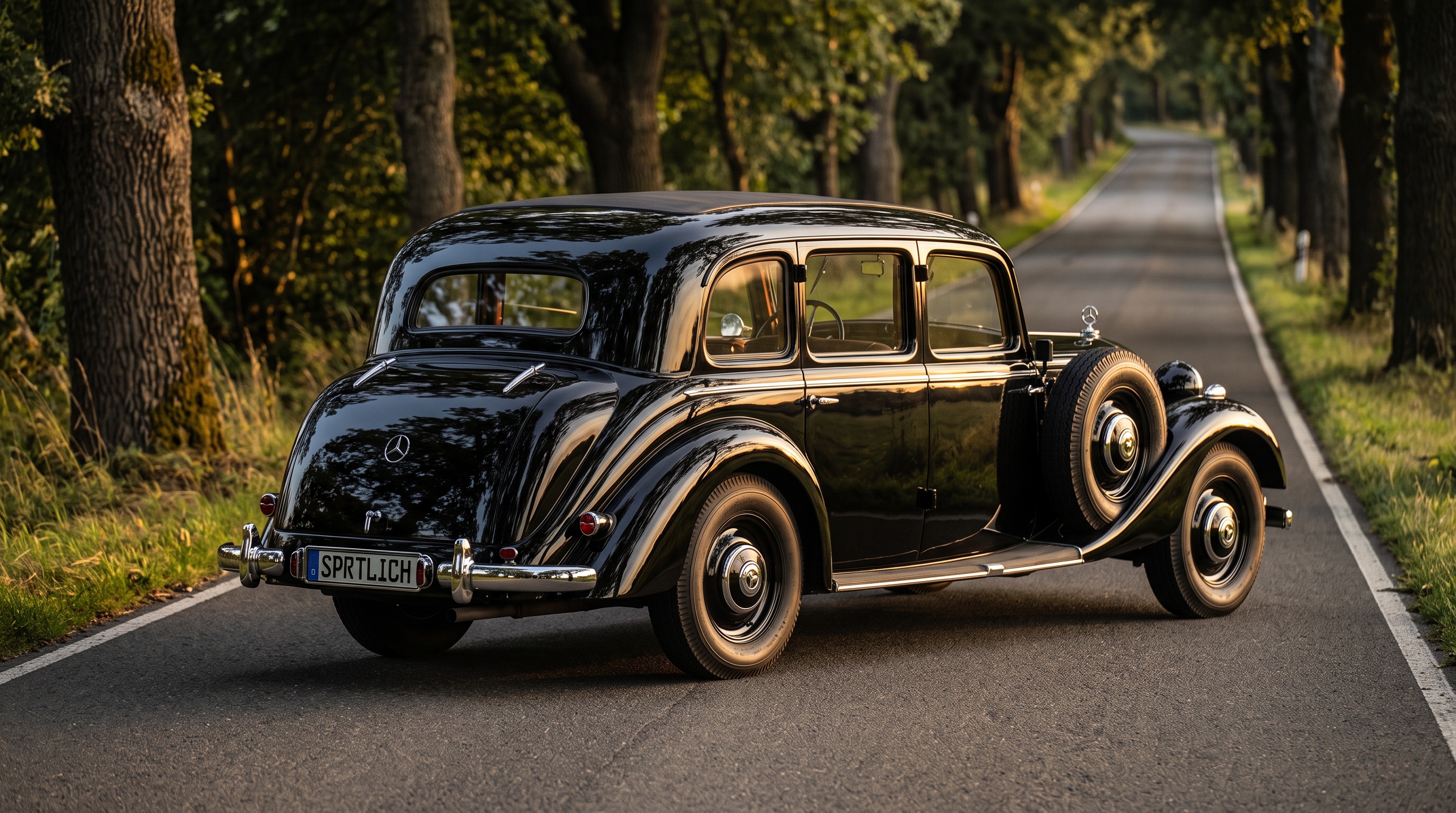 W138 rear three-quarter view