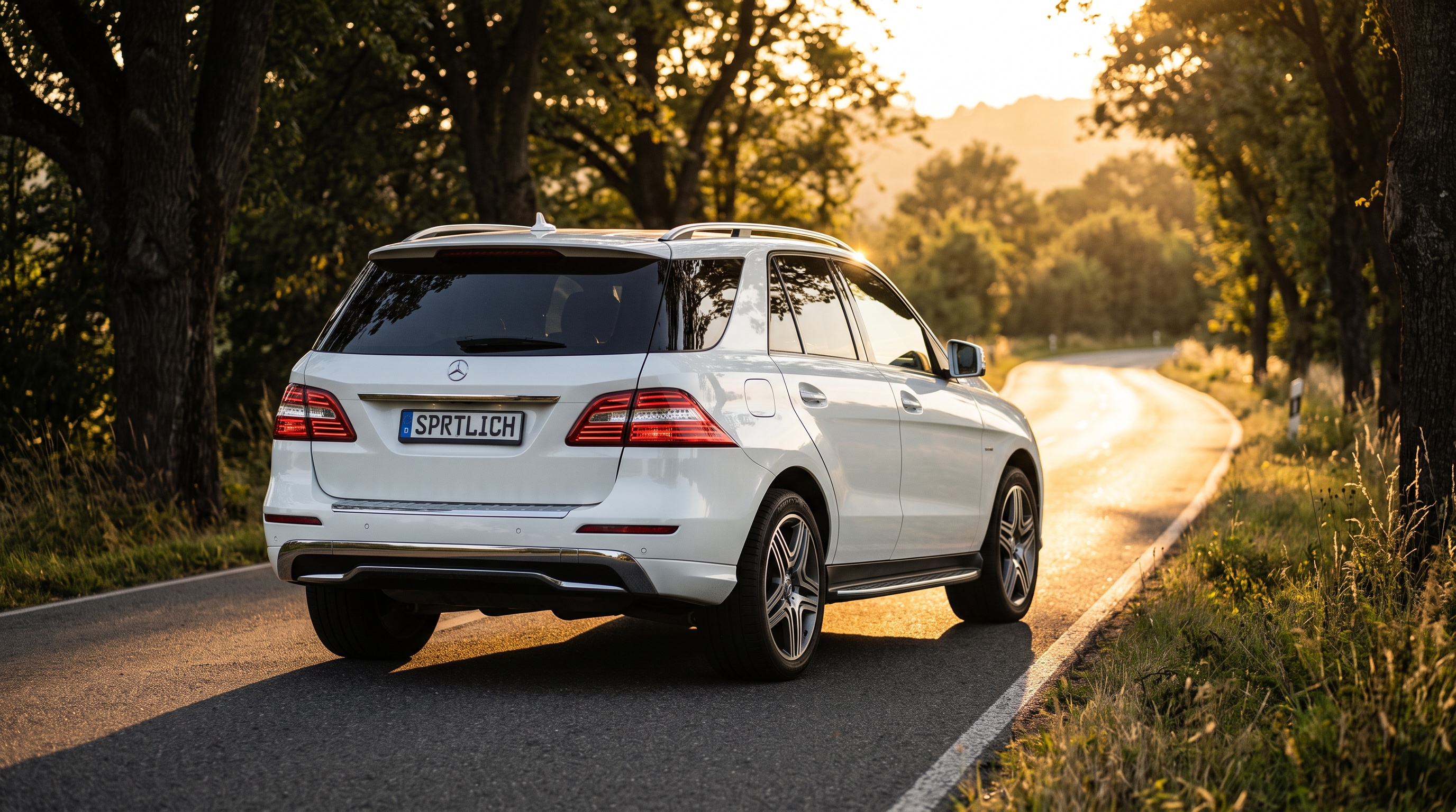 W166 rear three-quarter view