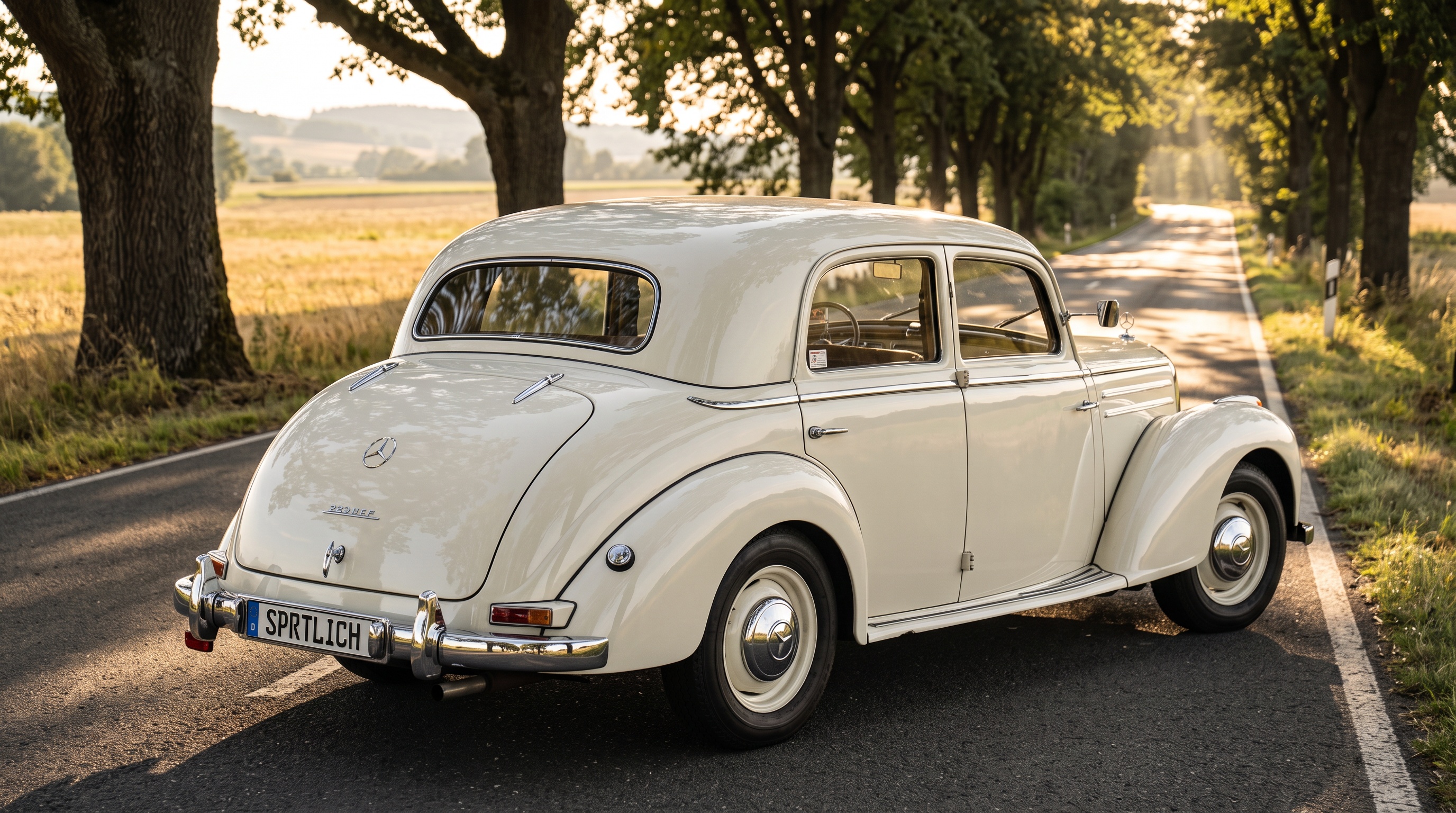 W187 rear three-quarter view