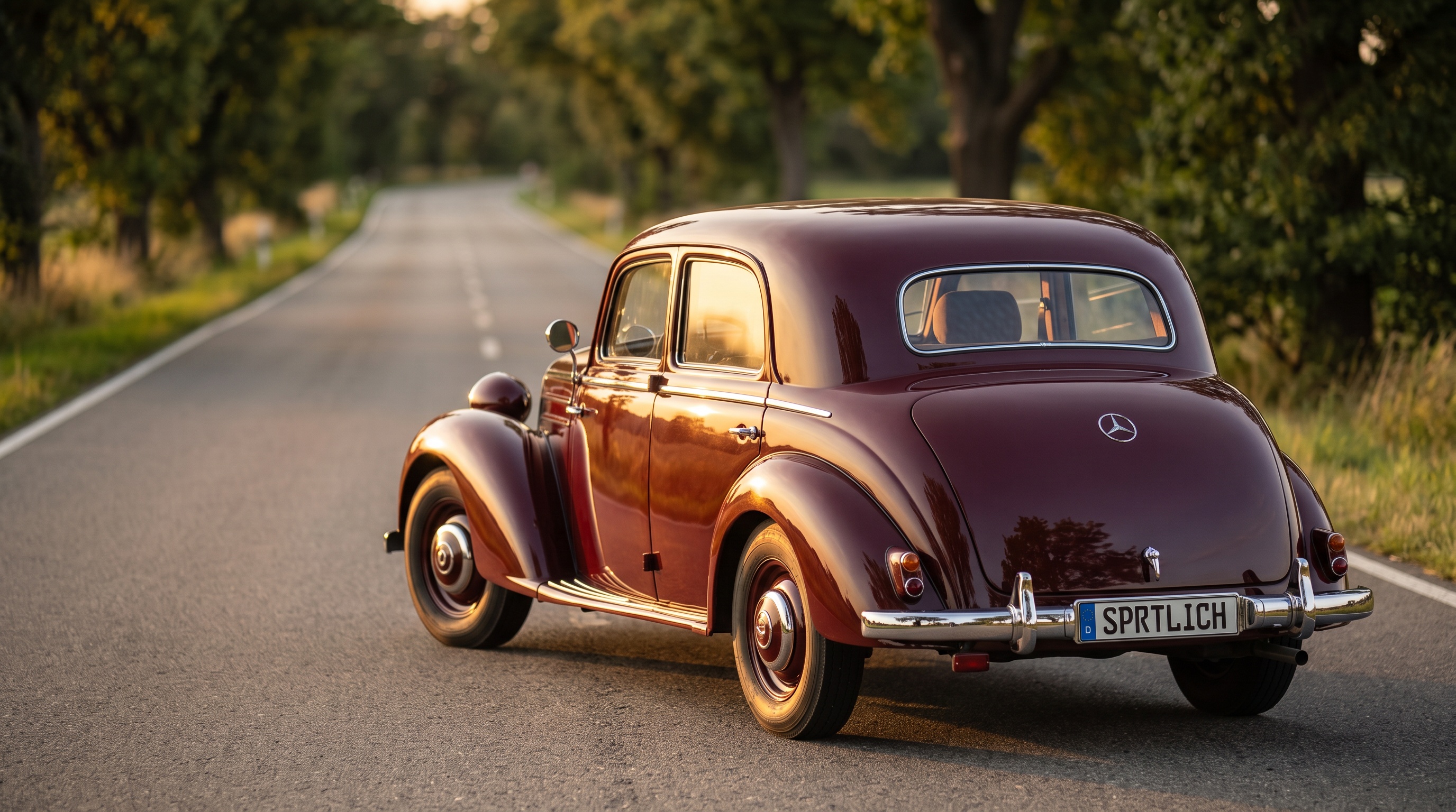W191 rear three-quarter view