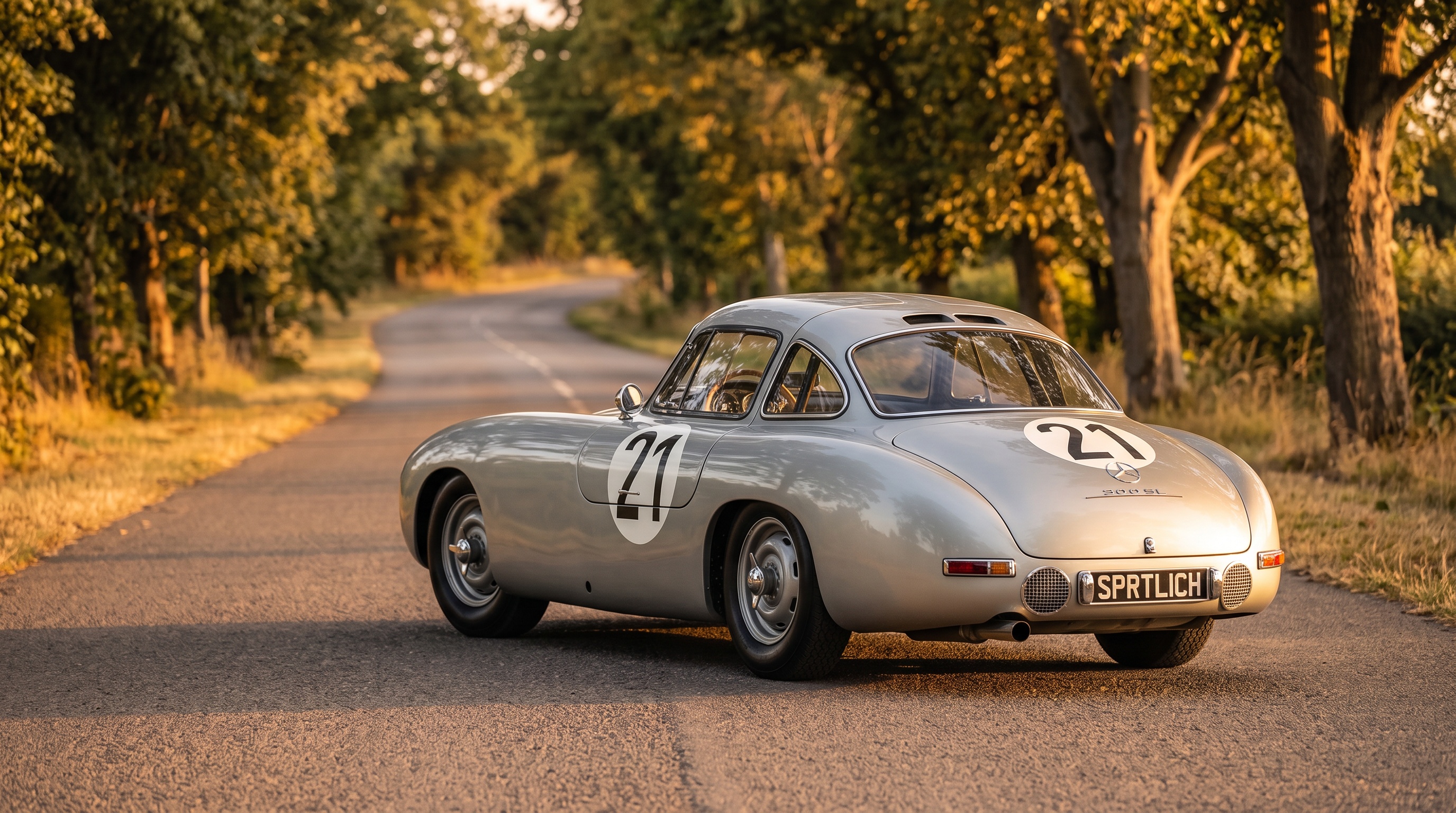 W194 rear three-quarter view