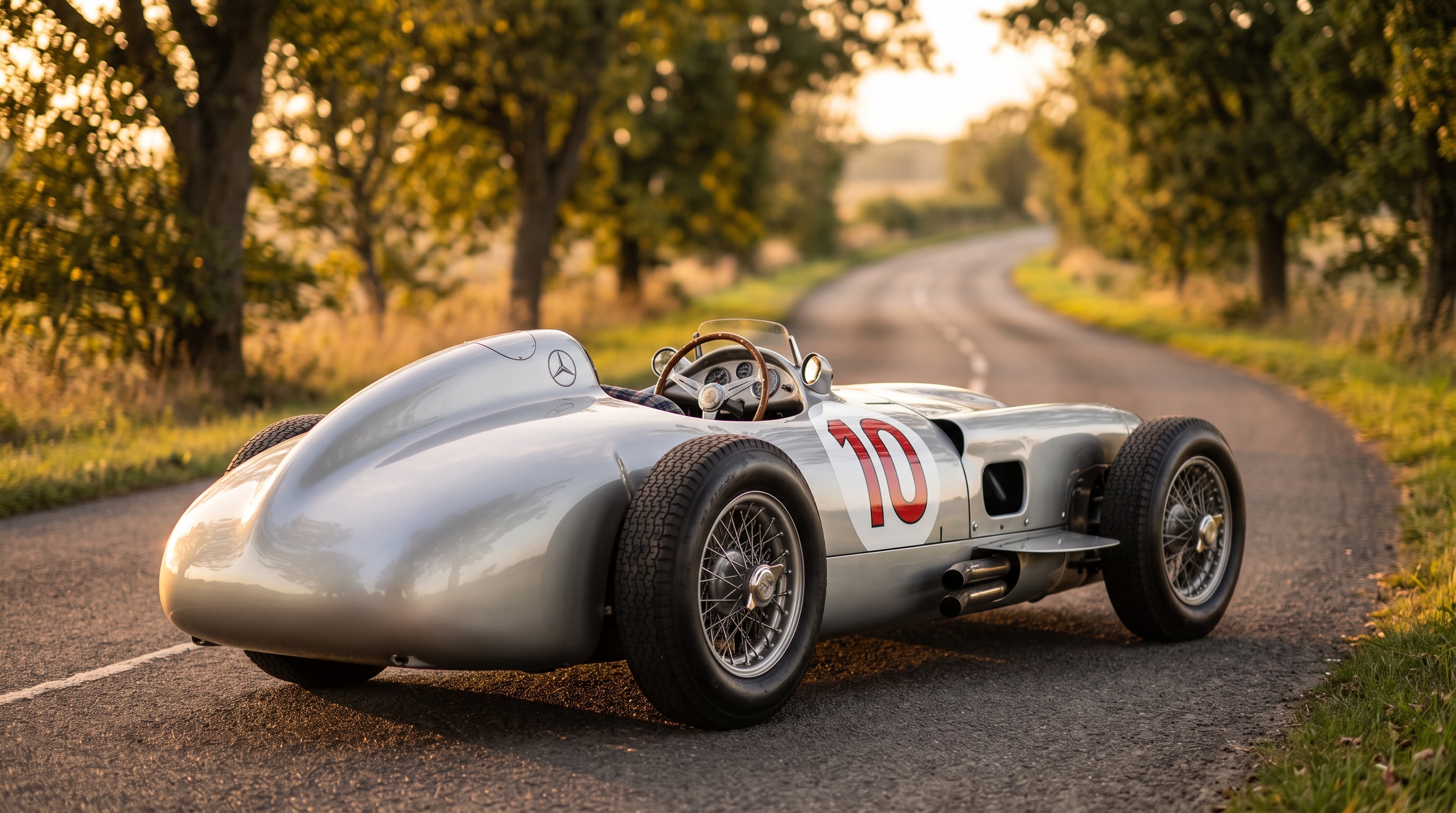 W196 rear three-quarter view