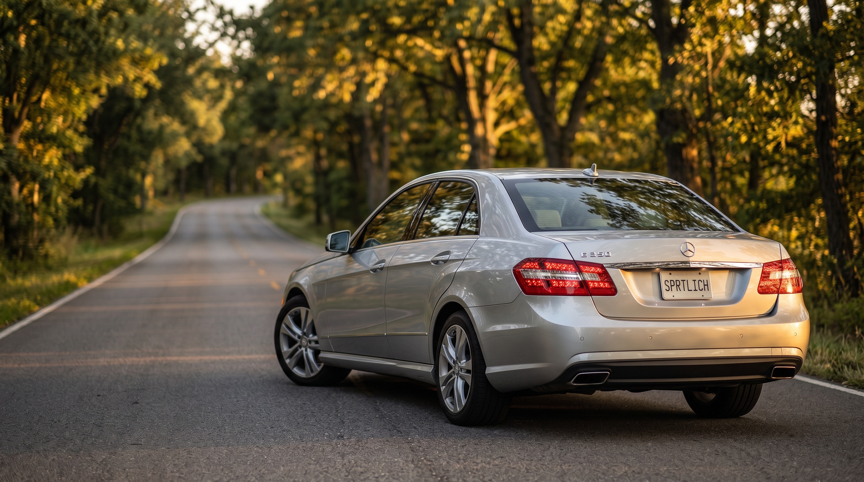 W212 rear three-quarter view