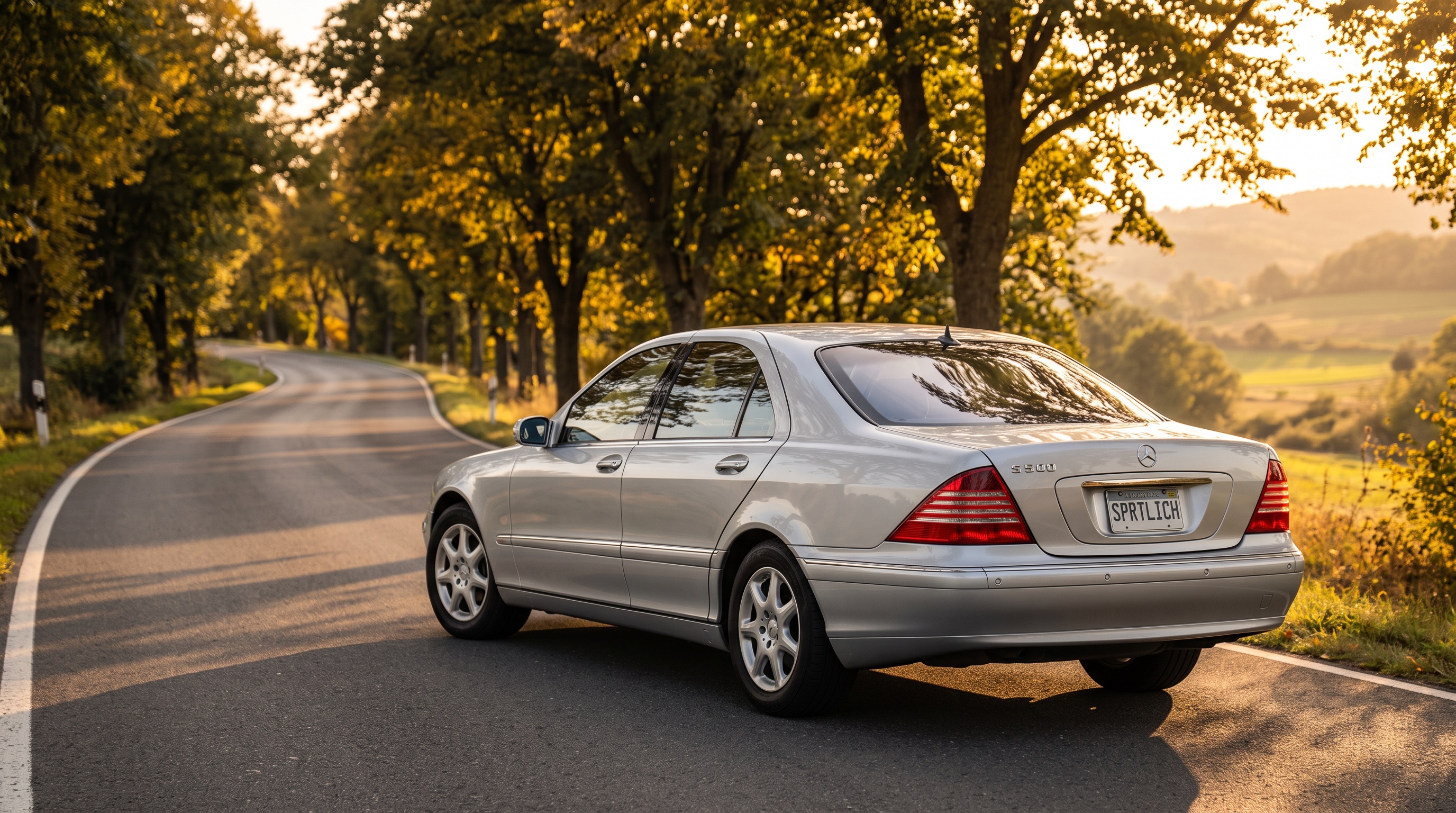 W220 rear three-quarter view