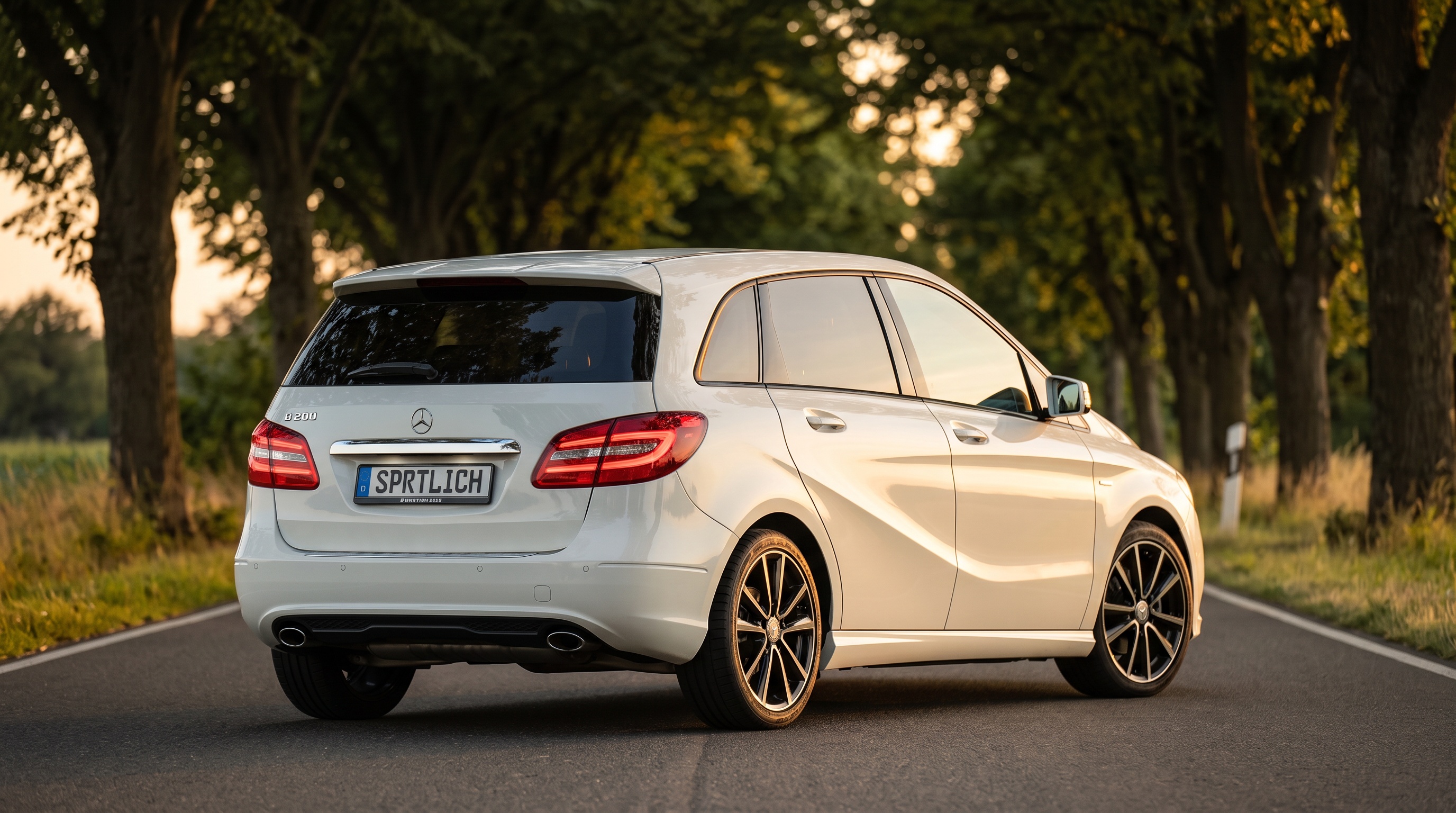 W246 rear three-quarter view